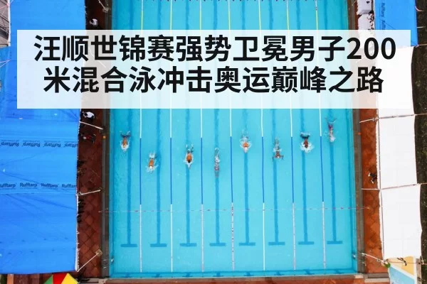 汪顺世锦赛强势卫冕男子200米混合泳冲击奥运巅峰之路